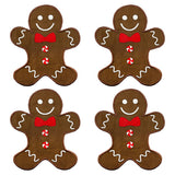 Servilletas de coctel de gingerbread man en lino café, marca Zash