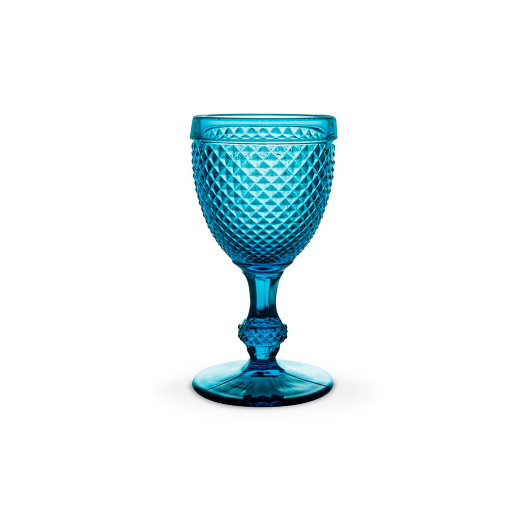 Copa Bicos de cristal en color azul, marca Vista Alegre
