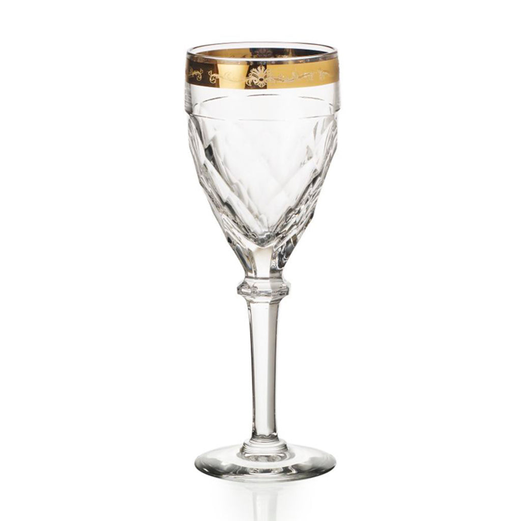 Copa para Agua de Cristal Palazzo con filo Dorado, marca Vista Alegre