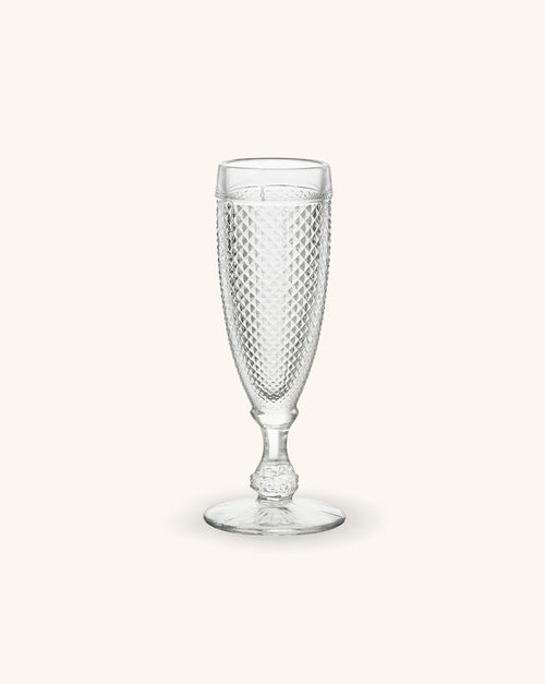 Copa Flauta Bicos Transparente. Set de 4
