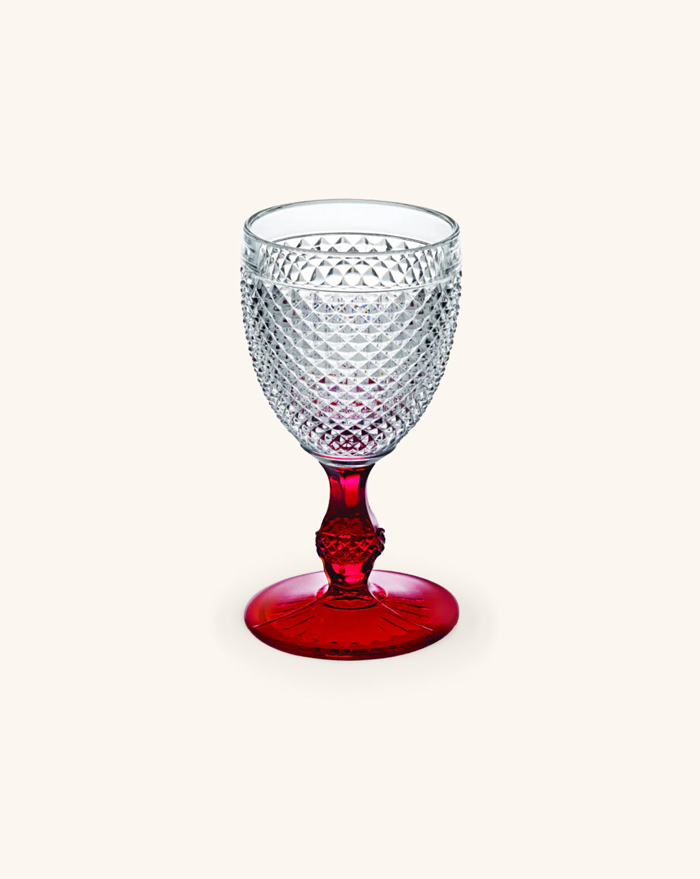 Copa de Agua Bicos Bicolor Base Roja