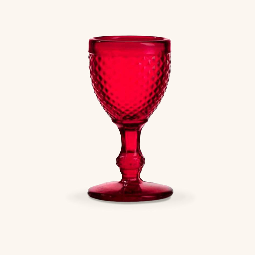 Copa de Agua Bicos Roja. Set de 4