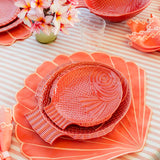 Set de 4 Platos Trinche Pez Coral 32.5 cm