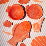 Set de 4 Platos para Pan de Pez Coral 18 cm