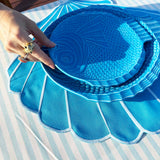 Set de 4 Platos para Ensalada de Pez Turquesa 24.5 cm