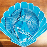 Set de 4 Individuales Concha Turquesa - La Mar