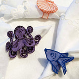 Set de 4 Servilleteros de Pulpo Morado - La Mar