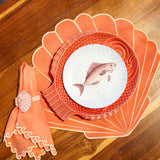 Set de 4 Individuales de Concha Coral - La Mar