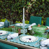Plato Trinche Candy Cane Verde Bosque. Set de 4