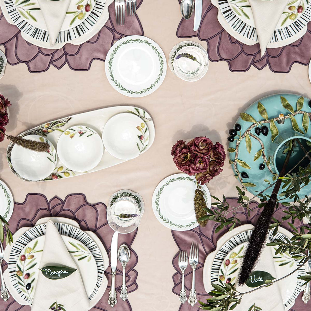 Set Charola con 3 Mini Bowls Olival 40 cm.