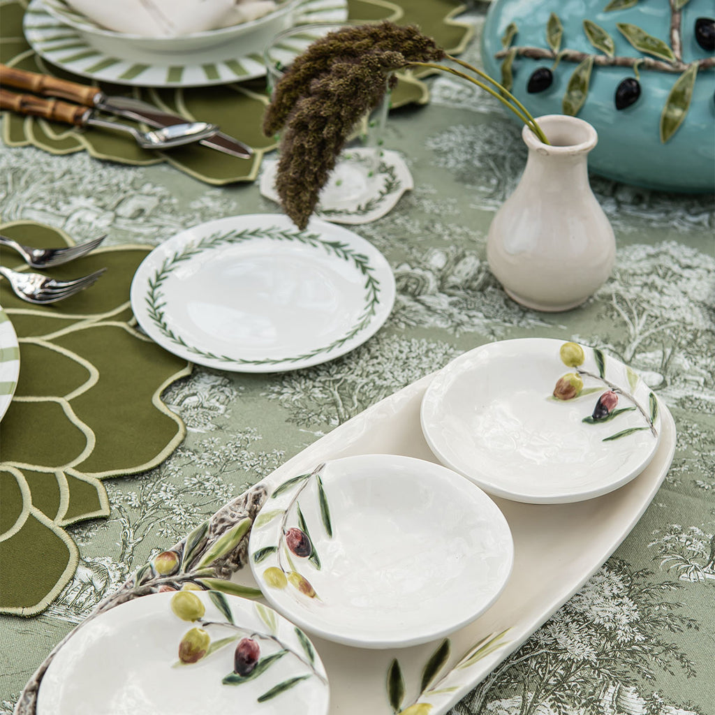 Set Charola con 3 Mini Bowls Olival 40 cm.