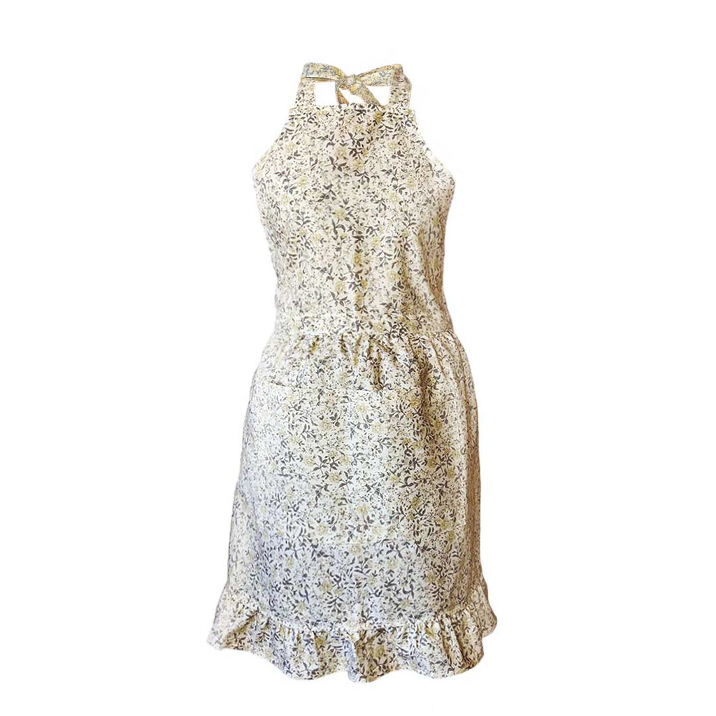 Servilletas Daisy de Algodón con Florecitas Amarillo, Set de 4 y 1 Delantal de Florecitas Amarillo