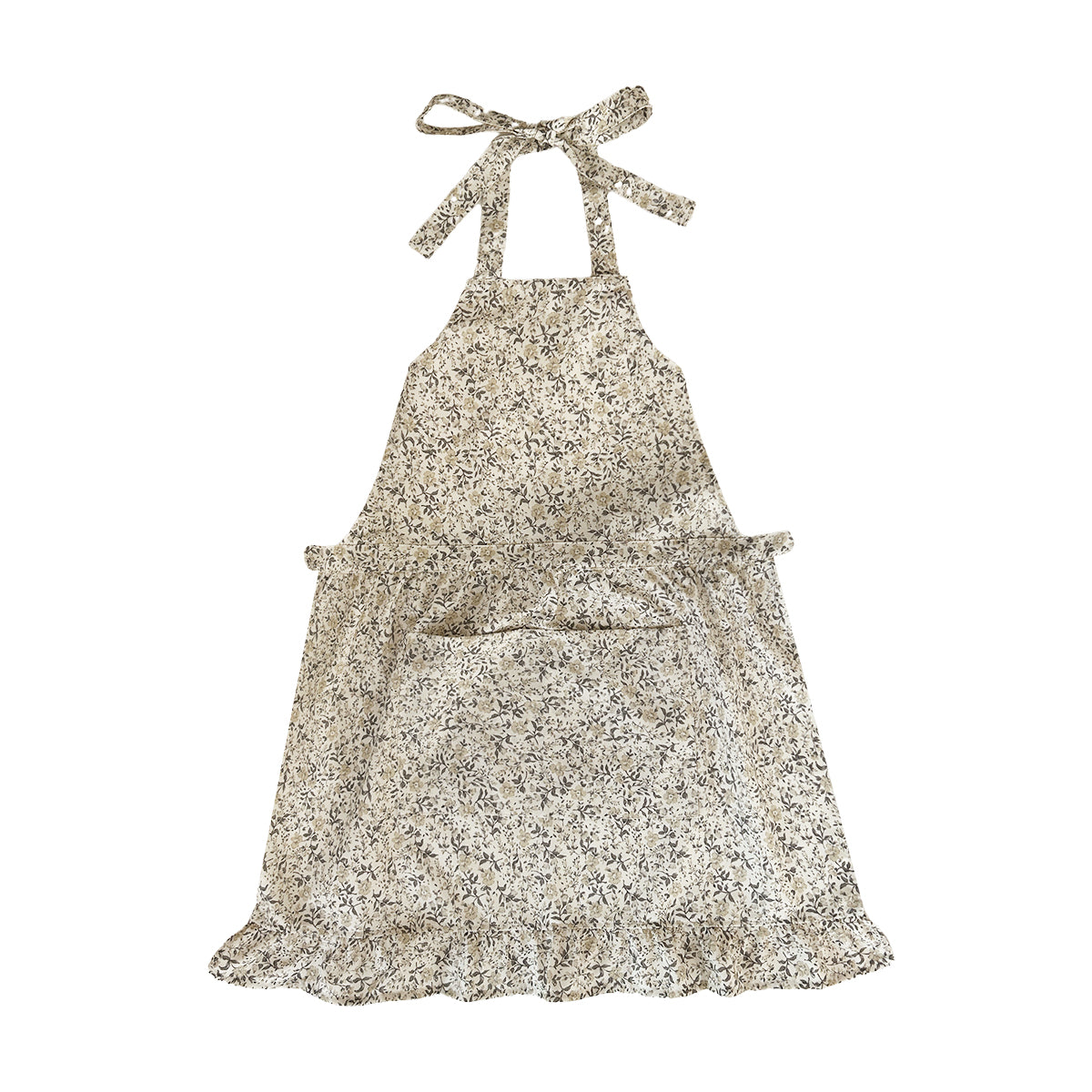 Delantal de cocina de algodón con florecitas amarillas, marca Zash