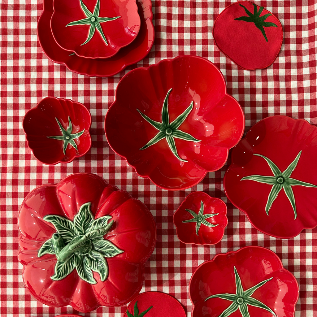 Plato Ensalada Tomate 21 cm. Set de 4