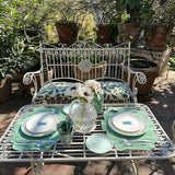 Platos Trinche con Borde de Flores, set de 4