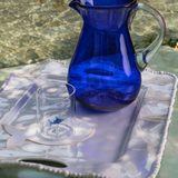 Jarra Paraíso de Vidrio Soplado Artesanal Azul Cobalto