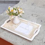 Cocteleras bordadas con Frases de Novios Set 1. Set de 4 piezas