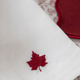 Manteles Individuales Maple en Terciopelo Chedrón con Orilla Bordada, set de 4.