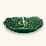 Ensaladera Mediana Hoja Repollo Verde 35 cm