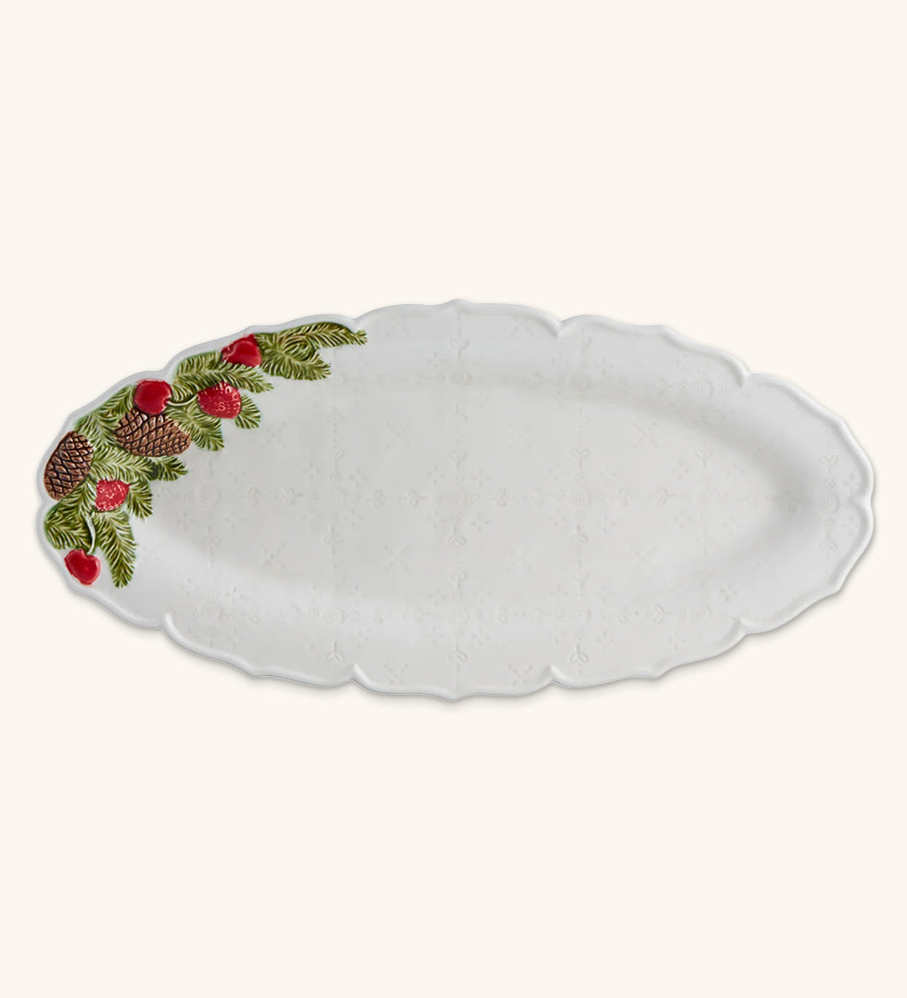 Fuente Natal Pinos y Fresas Blanco 39 cm