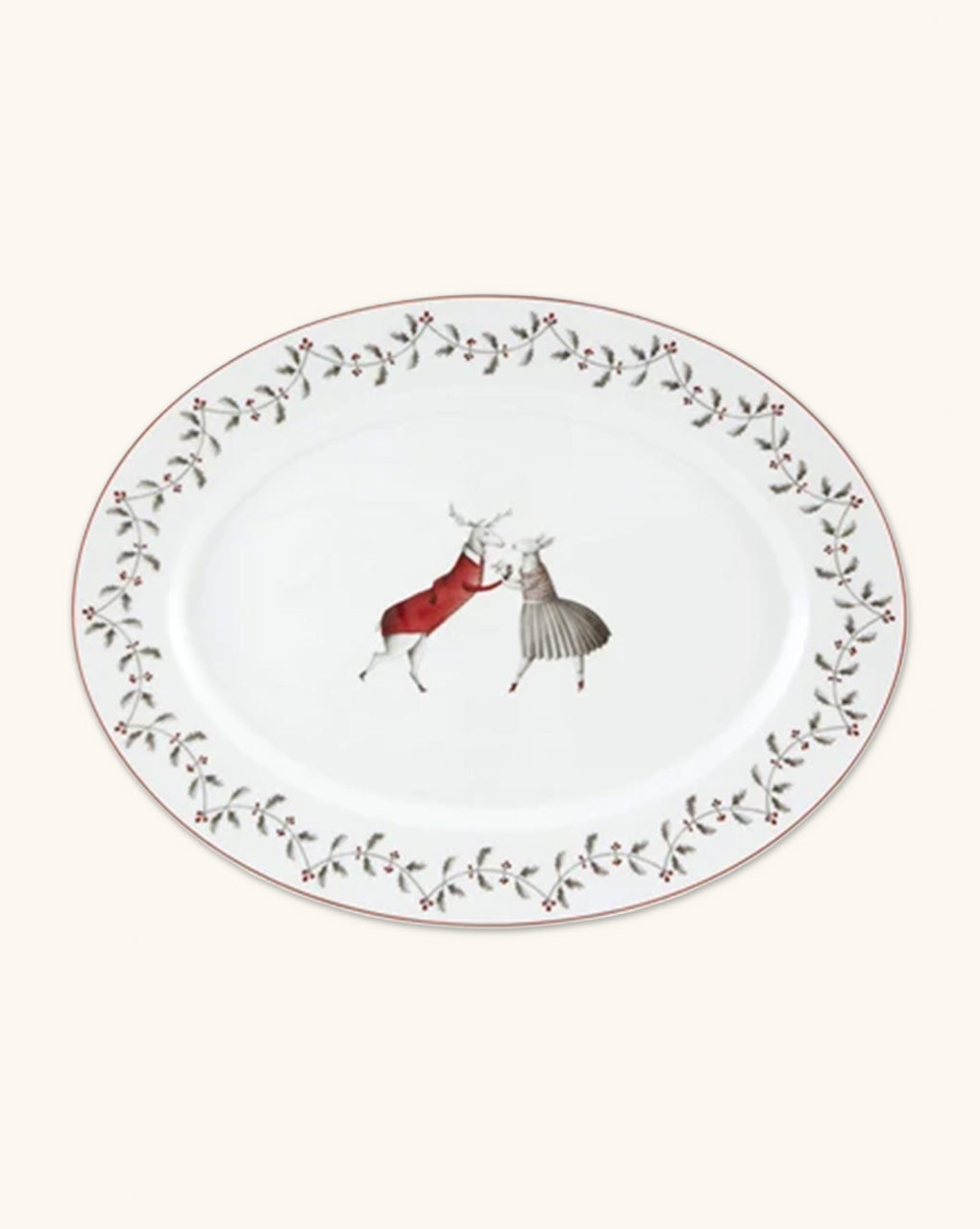 Fuente Oval Noel Mediana 32 cm