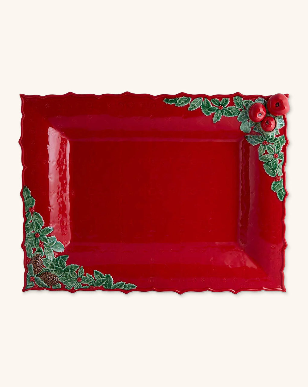 Fuente Rectangular Natal Roja