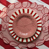 Individuales Sweet en Algodón Rosa Bordado en Forma de Pastel. Set de 4