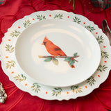 Platos de Ensalada con Cardenal Rojo, set de 4