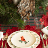 Platos de Ensalada con Cardenal Rojo, set de 4