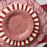 Individuales Sweet en Algodón Rosa Bordado en Forma de Pastel. Set de 4