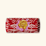 Bandeja de Porcelana de Tigre Rojo y Flores