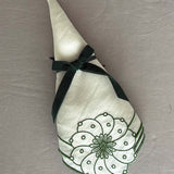 Servilleteros Moño de Terciopelo Verde Oscuro 16mm. Set de 4