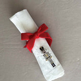 Servilleteros Moño de Terciopelo Rojo 16mm. Set de 4