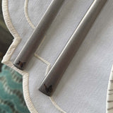 Individuales Hannah en Algodon Blanco con Bordado Ivory. Set de 4