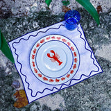 Juego de Vasos de Vidrio Azul Turquesa Carey, Set de 4
