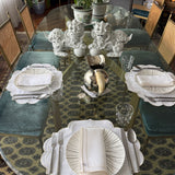 Individuales Hannah en Algodon Blanco con Bordado Ivory. Set de 4