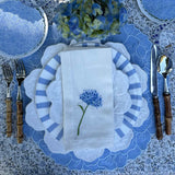 Plato Ensalada Geranio Blanco. Set de 4
