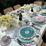 Plato Ensalada Herbariae Turquesa. Set de 4