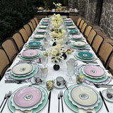 Plato Ensalada Herbariae Turquesa. Set de 4