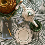 Plato Ensalada Geranio Blanco. 1 Pieza