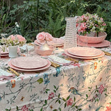 Plato de Servir en Forma de Dalia Rosa Pálido, 34cm de Cerámica. 1 Pieza