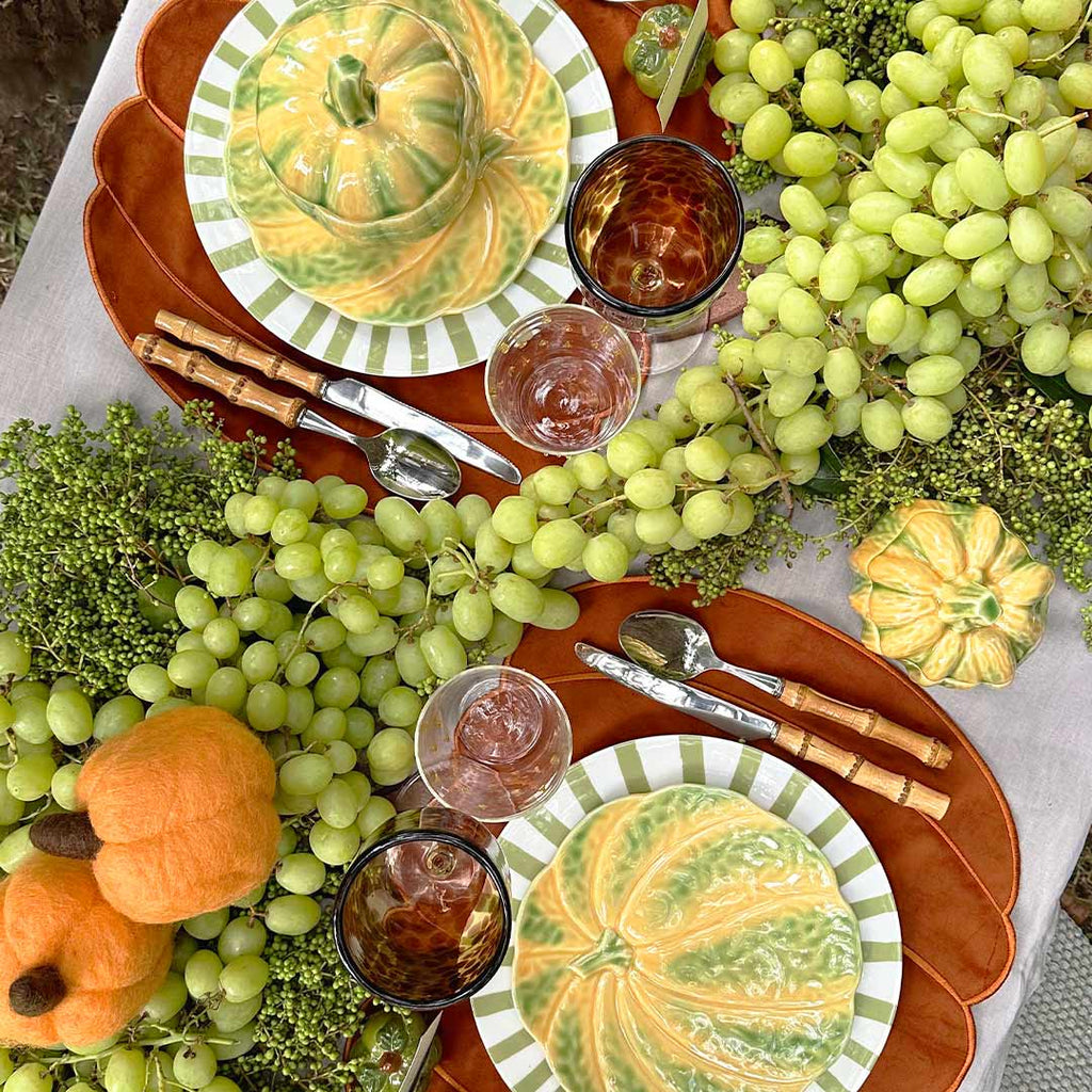 Plato Sopero con Tapa Calabaza 500 ml. Set de 4
