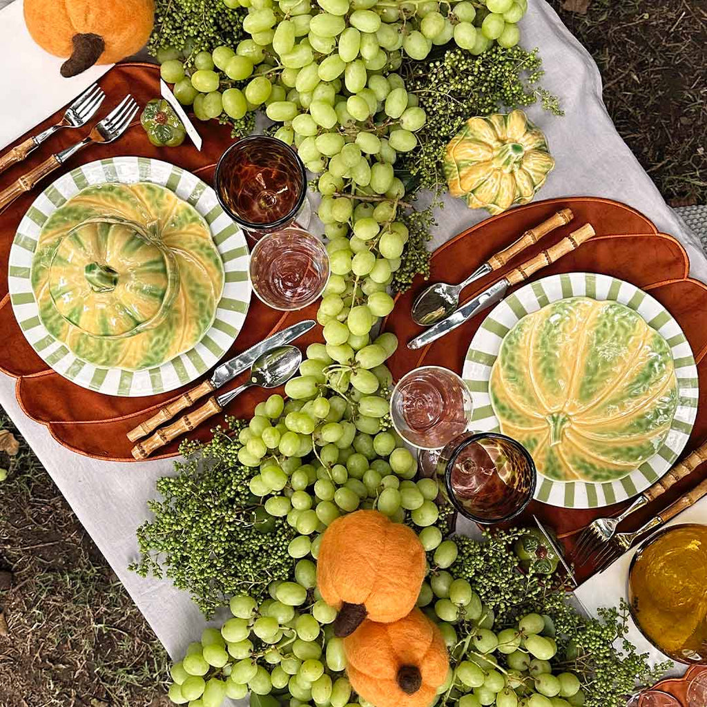 Plato Sopero con Tapa Calabaza 500 ml. Set de 4