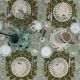 Platos Trinche Candy Cane Verde Olivo, set de 4