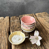 Mini-Bowl Sal o Condimentos en Forma de Repollo Beige 8 cm de Cerámica. 1 Pieza