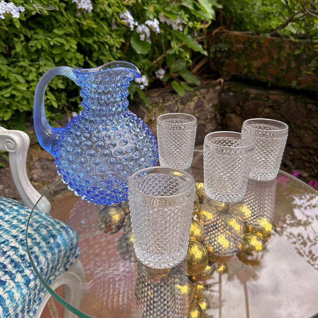 Vaso Bicos Transparente.  Set de 4