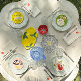 Vaso Bicos Transparente.  Set de 4