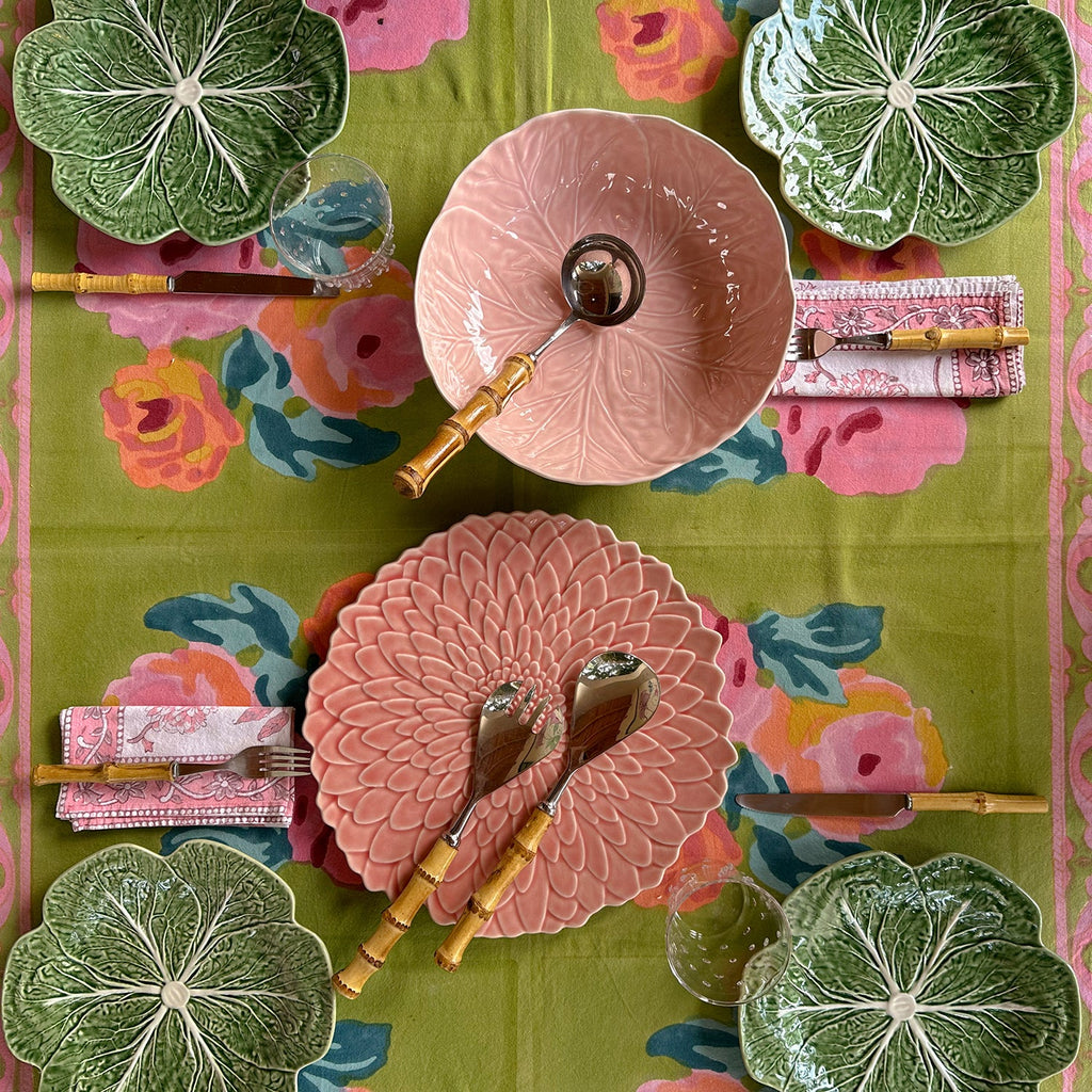 Plato Trinche Repollo Verde. Set de 4
