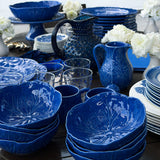 Bowl Chico en Forma de Repollo Azul 12 cm de Cerámica, Set de 4