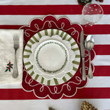 Plato Ensalada Geranio Blanco. Set de 4